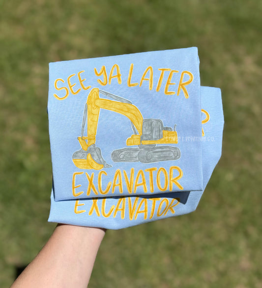LATER EXCAVATOR DTF TRANSFER